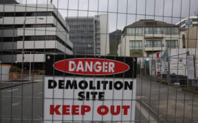 The building at 61 Molesworth Street, which is awaiting demolition.