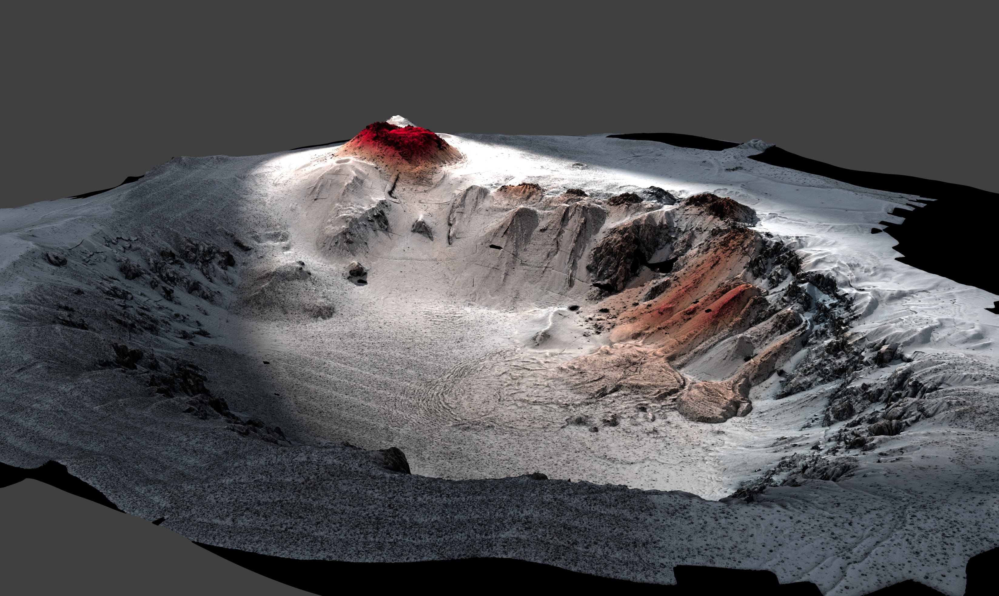 An artist's impression of the submarine volcano.