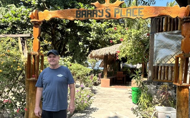 Barry Hinton is an ex-pat Australian who owns the ecolodge ‘Barry’s Place’s’ on Atauro Island.