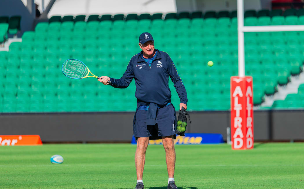 Mick Bryne during the Fijian Drua v Western Force captain's run in Perth. May 2024