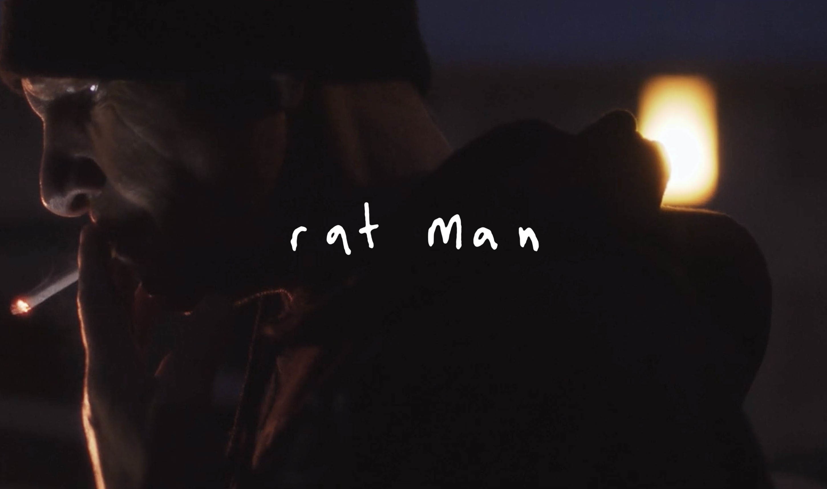 The title screen from new short film Rat Man