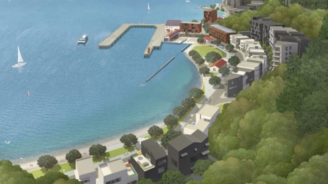 Artists impression of Shelly Bay development