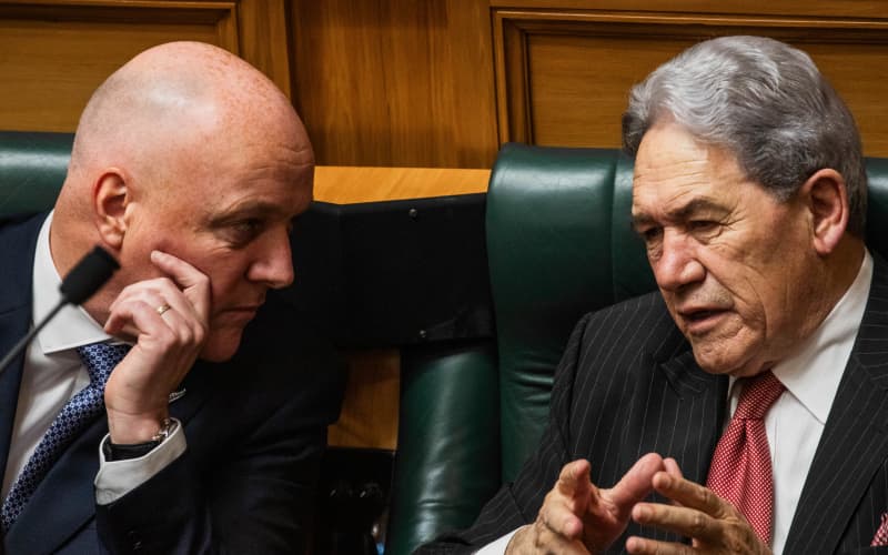 Christopher Luxon and Winston Peters
