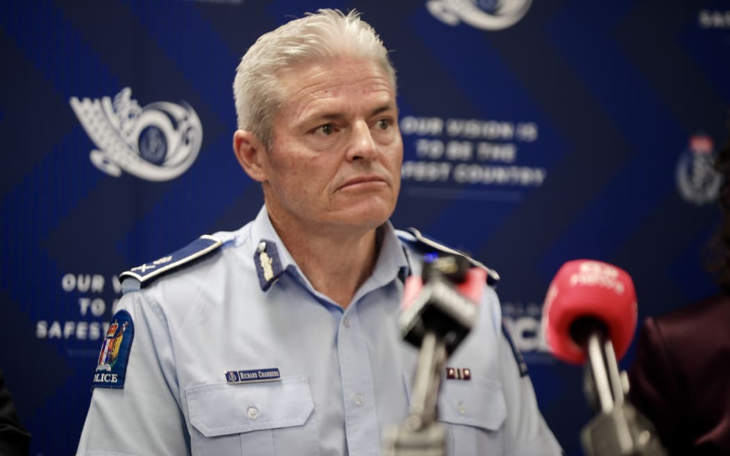 Police Commissioner Richard Chambers at the opening of the new police college campus in Auckland.