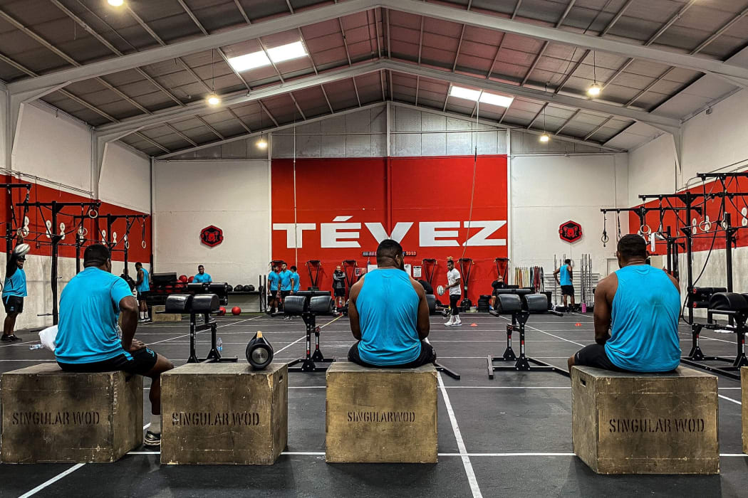 Fiji putting in work in the gym ahead of their test against Georgia.