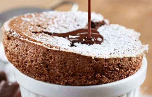 individual chocolate souffle
