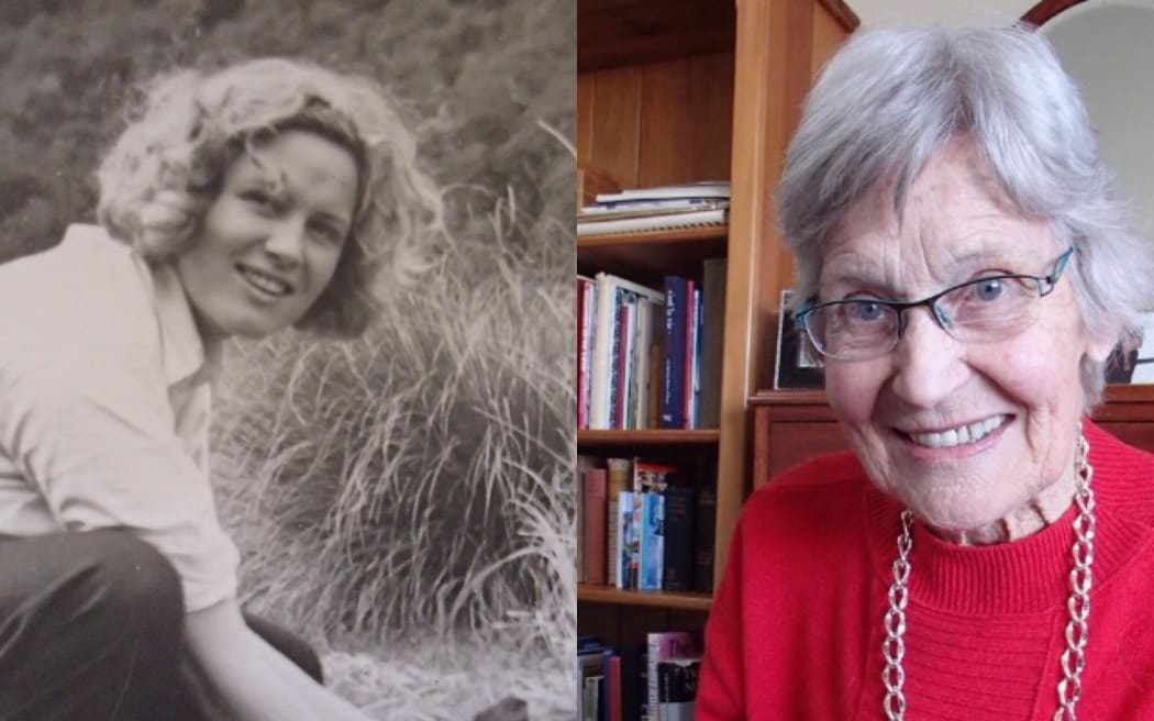 Joan Watson (née Telfer) with the first takahe discovered in Takahe Valley.