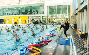 Aquacise instructor Alison (Janey) Phipps always has at least 50 people in her 9am class at the Marlborough Lines Stadium 2000 in Blenheim.