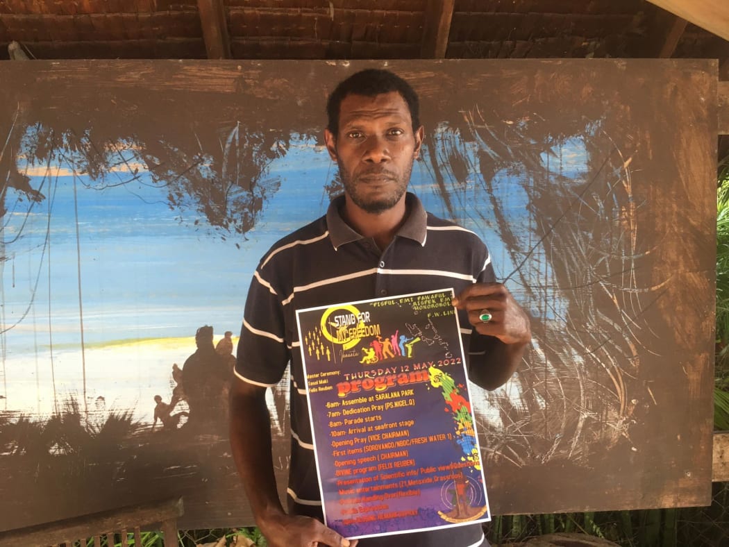 Vanuatu youth leader, Damelip Vantenkon,  who's involved with planned anti-vaccination protest in Vanuatu