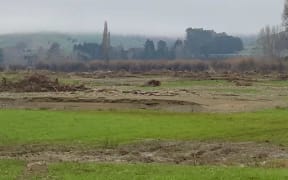 Grazing paddocks are strewn with slash and debris at Dion McGaveston's Tapawera farm, when the Motueka River burst its banks during the recent floods.