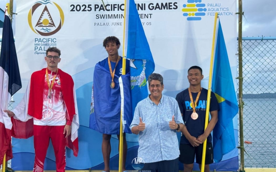 Northern Mariana Islands' (NMI) golden boy Isaiah Roger Aleksenko continued with his own impressive performances, this time taking out the gold in the men's 200m butterfly, beating Tahiti's Nael Roux.