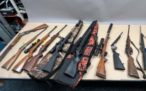 Some of the illegal firearms found by police during 
Operation Black Onyx.