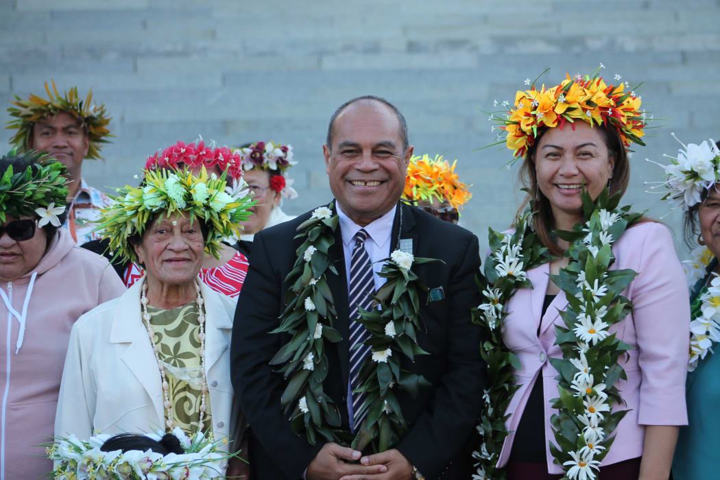 Minister for Pacific Peoples Aupito William Sio, and Green Party co-leader Marama Davidson (right).