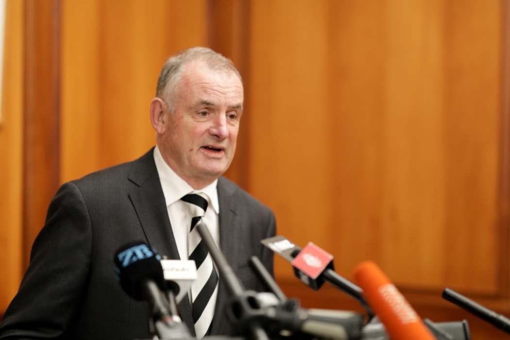 Speaker Trevor Mallard at the release of the report into bullying at Parliament.