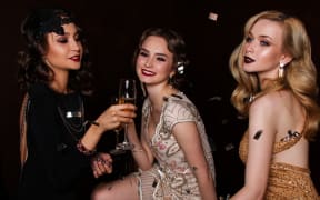 Glamour shot of 3 young women