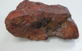 A plaster cast of Kimbolton meteorite