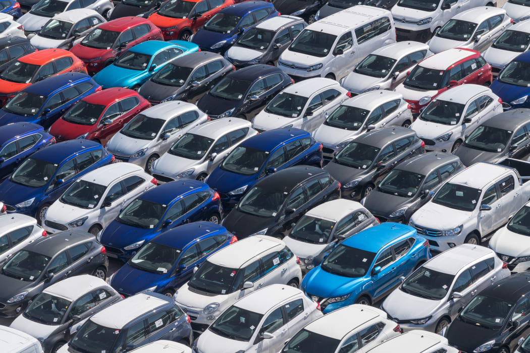Cars ready for export .