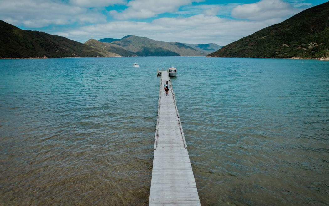 Troy walking on a jetty