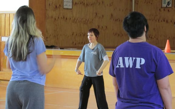 RNZB's Pagan Doran teaching Arohata inmates ballet