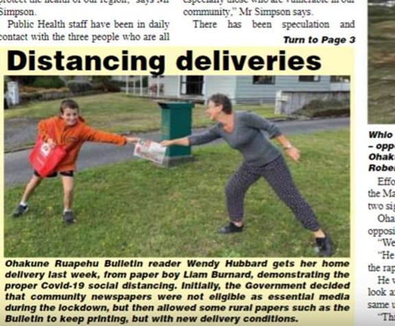 Ruapehu Bulletin reassures its readers on deliveries now it has a green light to resume.