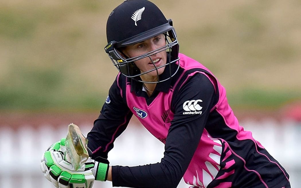 Amy Satterwaite top scored for the White Ferns.