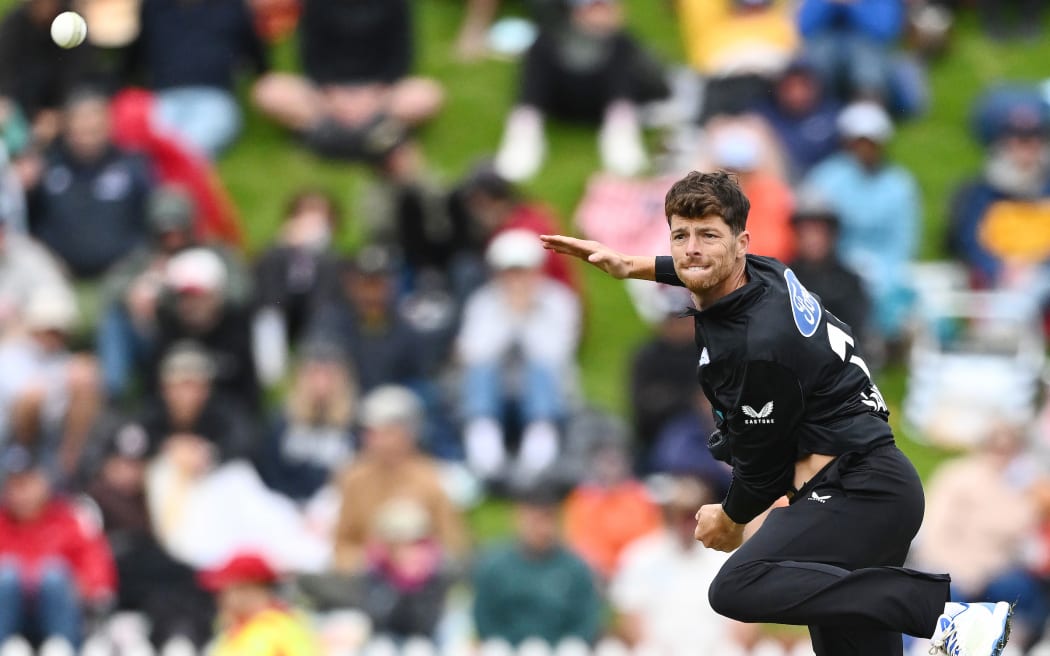New Zealand's Mitchell Santner during the first ODI international cricket match between New Zealand and Sri Lanka at the Basin Reserve, Wellington, New Zealand. Sunday 05 January 2025 © Photo: Kerry Marshall / Photosport