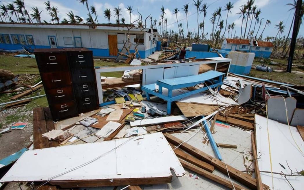 Damage caused by Typhoon Maysak in Ulithi, Yap, Federated States of Micronesia