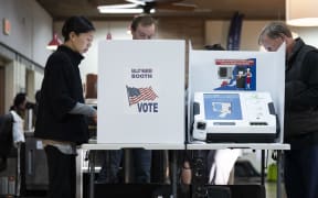 COLUMBUS, OHIO - NOVEMBER 8: People vote at a polling location at Indianola Church of Christ on Election Day on November 8, 2022 in Columbus, Ohio. Republican candidate for U.S. Senate JD Vance and Democratic candidate for U.S. Senate Rep. Tim Ryan (D-OH) are running in a tightly contested race.   Drew Angerer/Getty Images/AFP (Photo by Drew Angerer / GETTY IMAGES NORTH AMERICA / Getty Images via AFP)