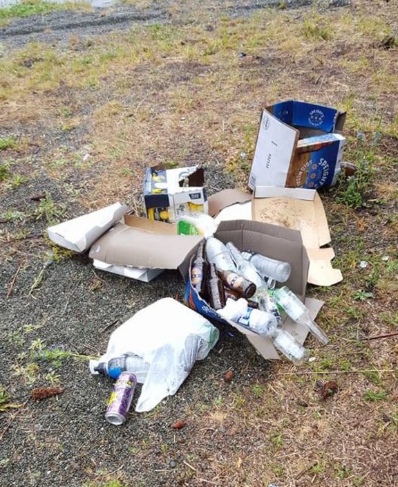 Rubbish dumped in Twizel.