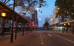 Dunedin on the morning of 26 March, the first day of the Covid-19 nationwide lockdown