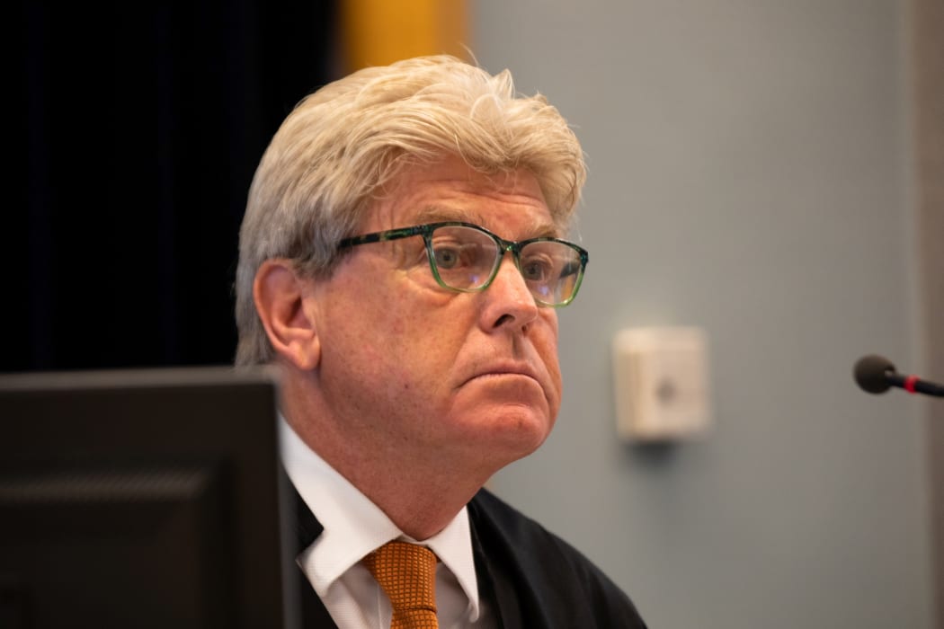 Justice Simon Moore  at the sentencing of the man convicted of murdering Grace Millane, 21 February 2020