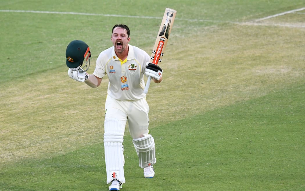Travis Head  of Australia celebrates.