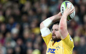 Dane Coles playing for the Hurricanes in the 2015 Super Rugby season.