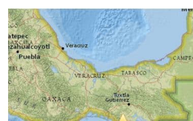 The earthquake was centered in Mexico's Chiapas State.