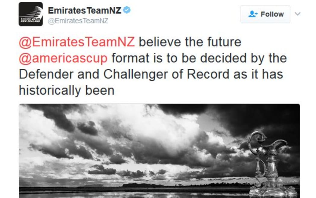 Emirates Team New Zealand took to social media to express their view on their new framework.