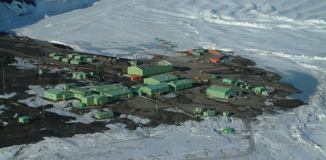 An aerial view of Scott Base.