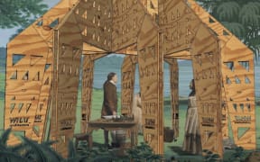 The opera fale is a hybrid Maori whare/Samoan fale 'Pacific Space'.