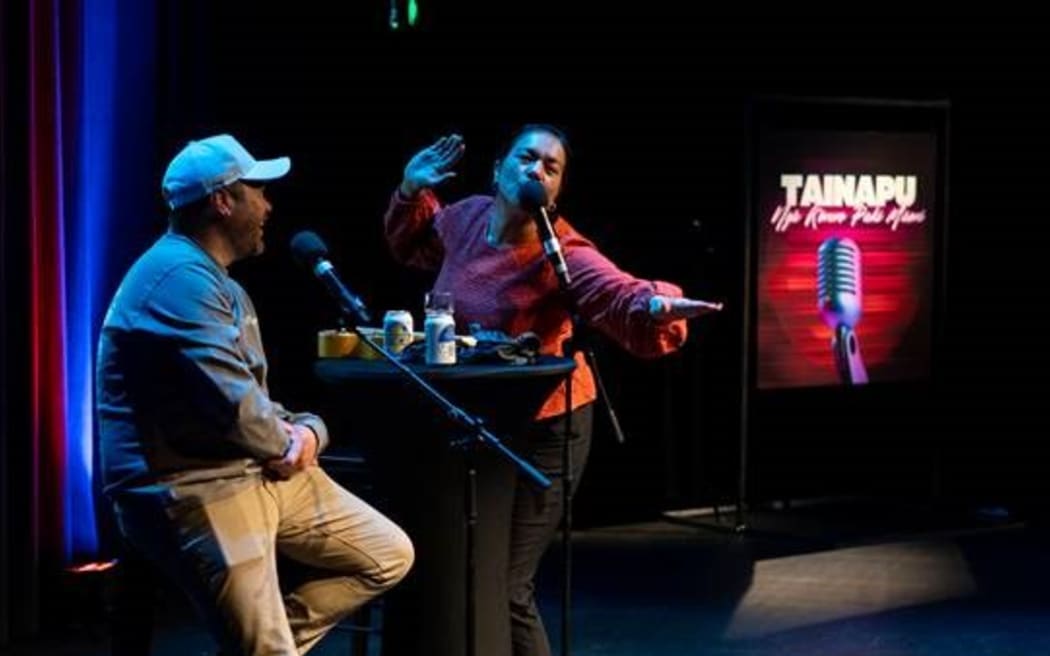 Tamati Waaka and Maria Smith perform at Tainapu in Gisborne.