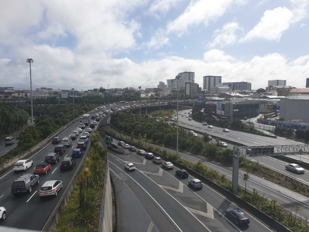 Heavy traffic flows northbound from Auckland city after a crash over the Harbour Bridge caused lane closures.