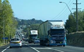 Traffic north of Paraparaumu.