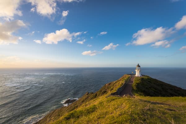 Lighthouse Cape Reinga on the North Island of New Zealand