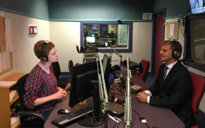 Bill English & Susie Ferguson in Wellington studio