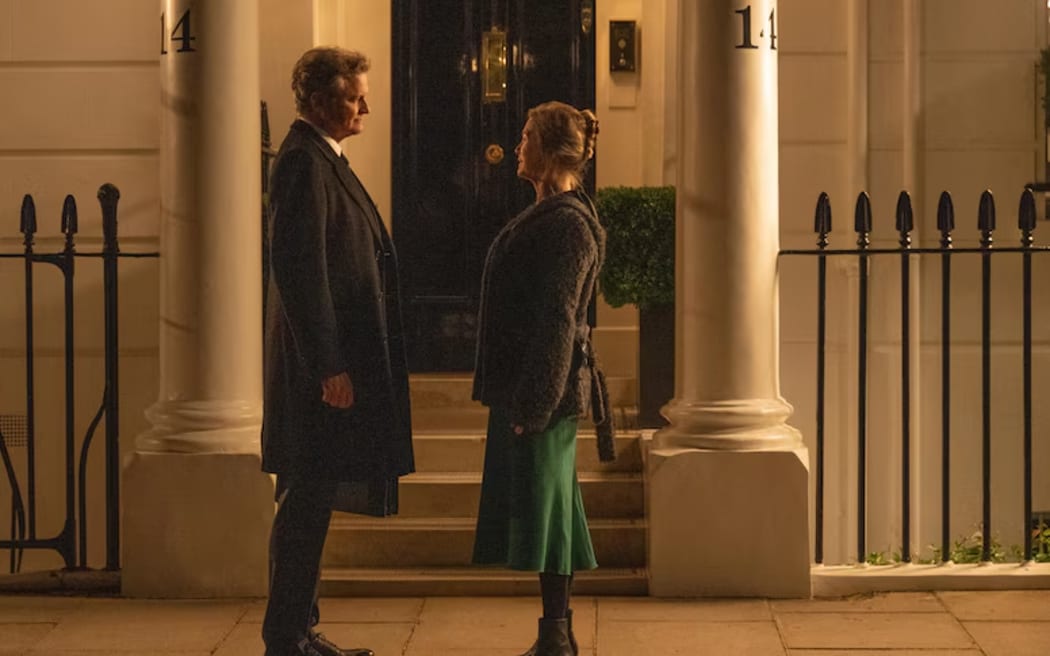 Mark Darcy (Colin Firth), left, and Bridget Jones (Renée Zellweger) in Bridget Jones: Mad About the Boy.