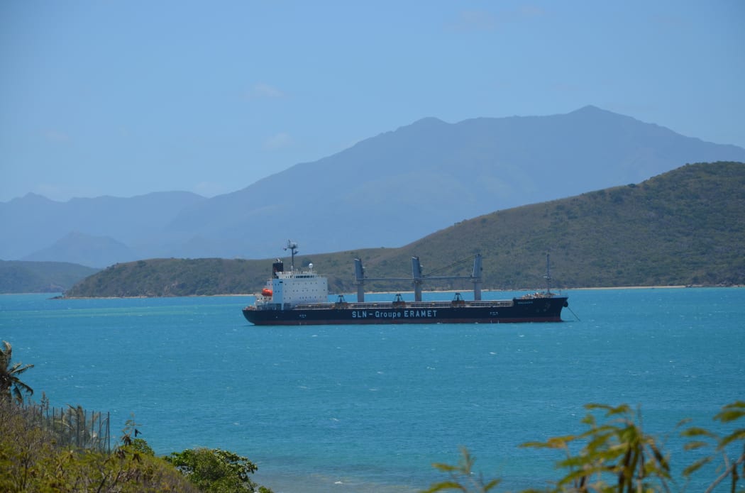 SLN ship entering Noumea harbour