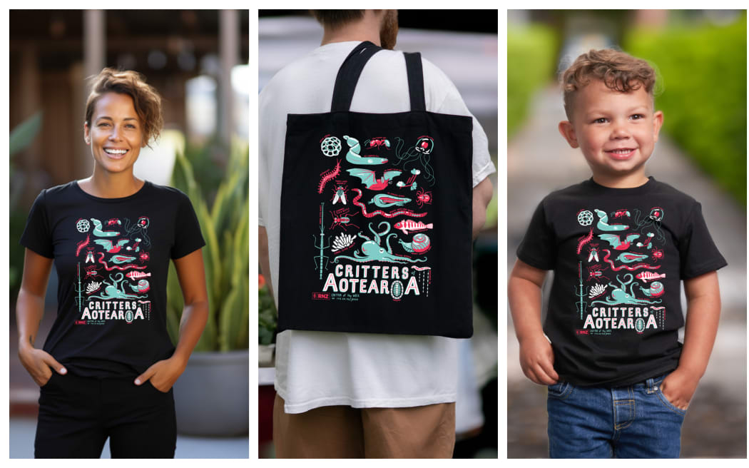 Critter of the Week t-shirts collage