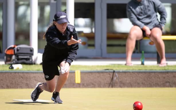 Katelyn Inch of New Zealand during the Trans Tasman Bowls Competition at Naenae Bowling Club, Wellington, New Zealand on Sunday 4 February 2024. Mandatory credit: Elias Rodriguez / www.photosport.nz