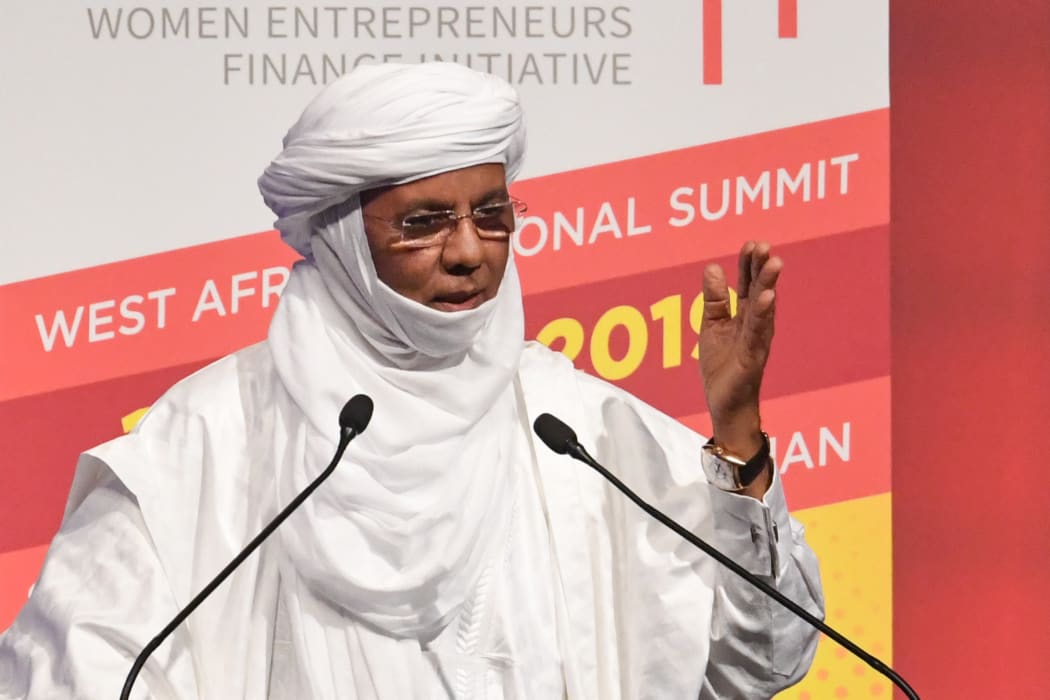 Nigerian Prime Minister Brigi Rafini speaks during the first Women Entrepreneurs Finance Initiative West Africa Regional Summit to be held on April 17, 2019 in Abidjan.