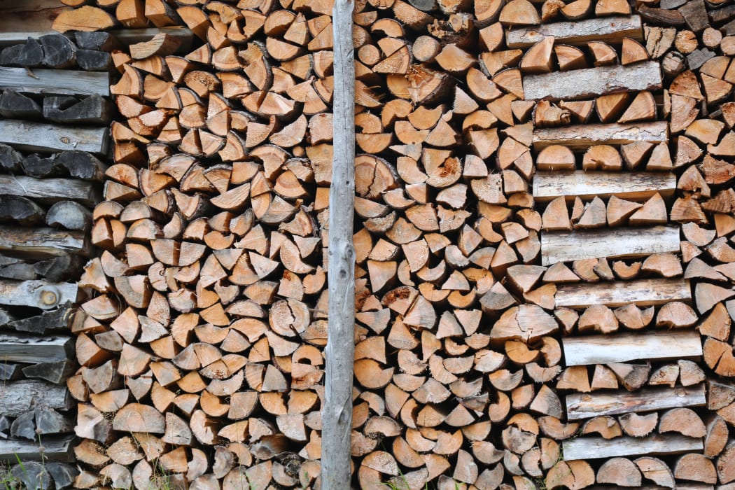 Pile of firewood in Austria