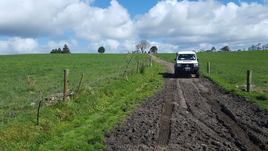 The paper road to the river runs through Bill Shepherd's dairy farm.
