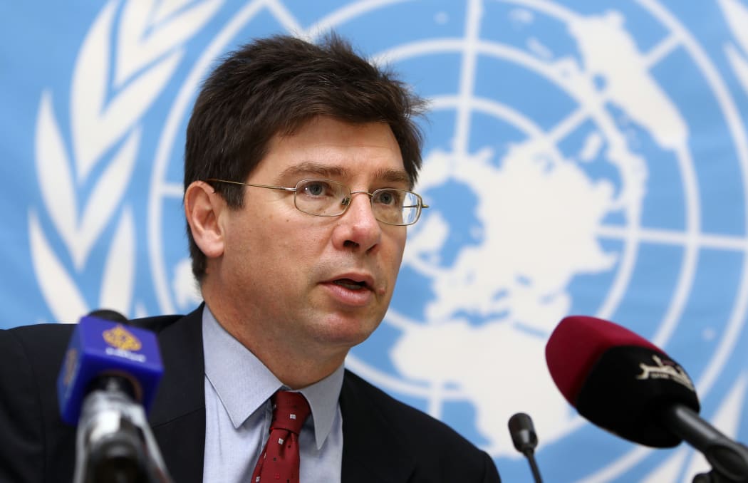 UN Special Rapporteur on the Human Rights of Migrants Francois Crépeau - pictured at a news conference in Doha in 2013.